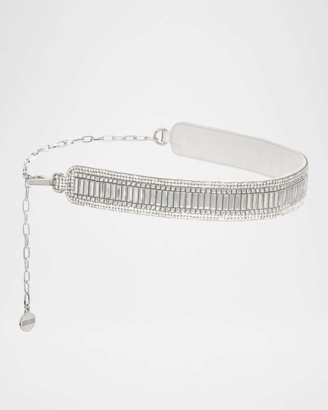 Crystal Satin Chain Belt